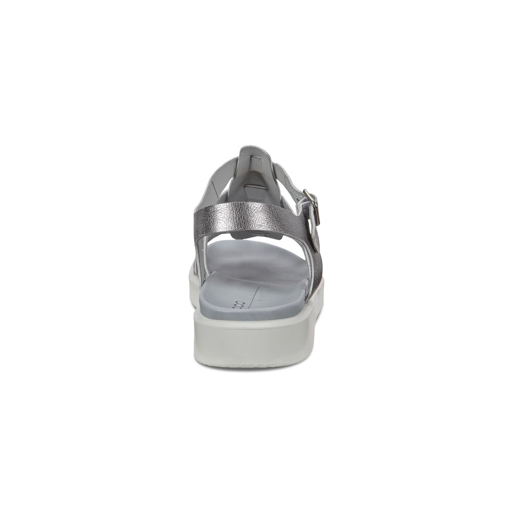 ECCO Womens Sandals Silver - Flowt Lx Flat - TLK-425713